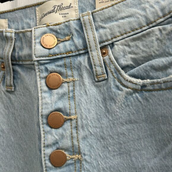 NWT Universal Thread Jeans 00L Rigid Denim High Rise Light Wash Button Fly - Picture 9 of 16